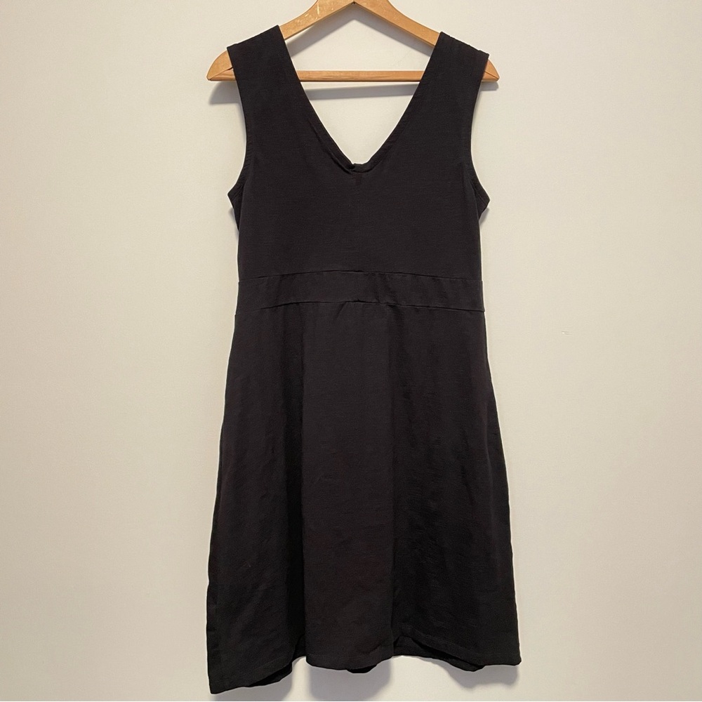 Patagonia Womens Large Black Porch Song Sleeveless Dress Jersey Knit Sundress L - Picture 3 of 3